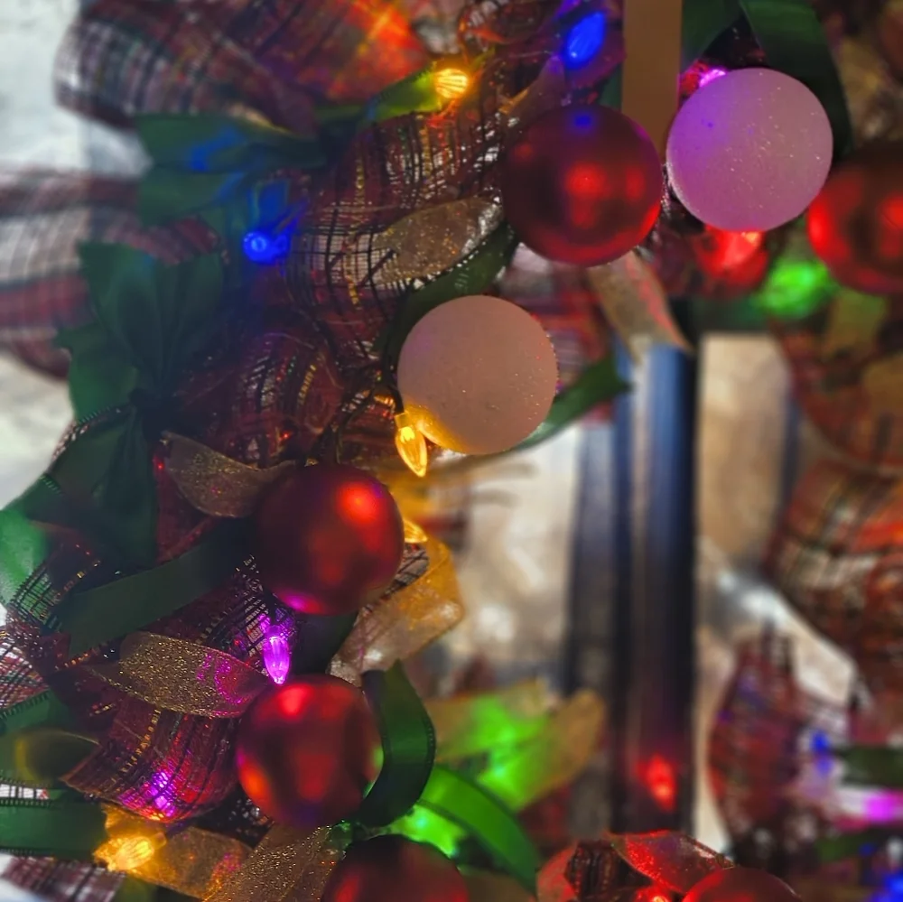 Festive Multicolor Holiday Wreath